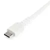 StarTech.com 1 m USB-A kuni USB-C laadimiskaabel – vastupidav kiirlaadimis- ja sünkroonimis-USB 2.0 kuni USB-C andmekaabel – töökindel TPE-kate aramiidkiuga M/M 3A valge – Samsung S10, iPad Pro, Pixel