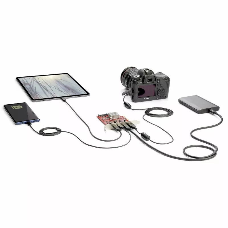 StarTech.com 4-pordiline USB PCIe-kaart – 10 Gbps USB PCI Express laienduskaart kahe kontrolleriga – 2x USB-C ja 2x USB-A porti (USB 3.2/3.1 Gen 2) – USB/USB-C PCI-e kaart – täisprofiil