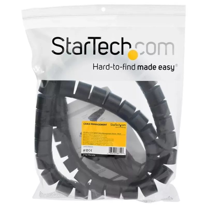 StarTech.com 1,5 m (4,9 jala) pikkune kaablihaldushülss – spiraalne – 45 mm (1,8 tolli) läbimõõduga