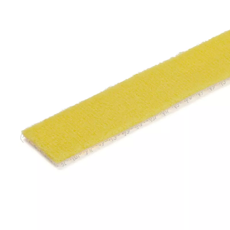 StarTech.com 25ft Hook and Loop Roll - Cut-to-Size Reusable kaabel Ties - Bulk Industrial Wire Fastener Tape /Adjustable Fabric Wraps kollane / Resuable Self Gripping kaabel Management Straps