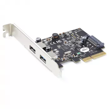 StarTech.com 2-pordine USB PCIe kaart kiirusega 10 Gbps pordi kohta – USB 3.1/3.2 Gen 2 Type-A PCI Express 3.0 x2 hostkontrolleri laienduskaart – lisaseadme adapterkaart – täis-/madalprofiil – Windows ja Linux