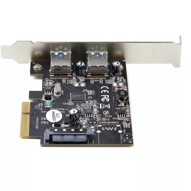 StarTech.com 2-pordine USB PCIe kaart kiirusega 10 Gbps pordi kohta – USB 3.1/3.2 Gen 2 Type-A PCI Express 3.0 x2 hostkontrolleri laienduskaart – lisaseadme adapterkaart – täis-/madalprofiil – Windows ja Linux