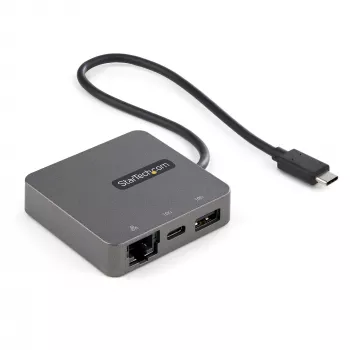 StarTech.com USB-C mitmepordiadapter - USB 3.1 Gen 2 USB-C minidokk - USB-C to 4K HDMI või 1080p VGA video - 10Gbps USB-A USB-C, GbE - kaasaskantav reisimissülearvuti dokk - töötab Thunderbolt 3-ga