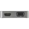 StarTech.com USB-C mitmepordiadapter - USB 3.1 Gen 2 USB-C minidokk - USB-C to 4K HDMI või 1080p VGA video - 10Gbps USB-A USB-C, GbE - kaasaskantav reisimissülearvuti dokk - töötab Thunderbolt 3-ga