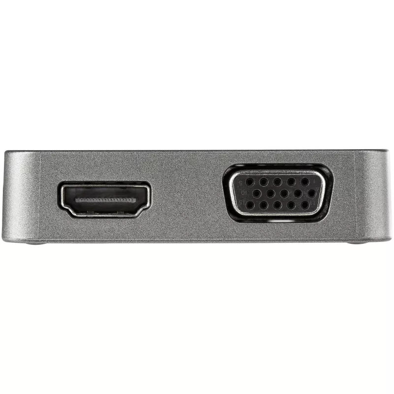 StarTech.com USB-C mitmepordiadapter - USB 3.1 Gen 2 USB-C minidokk - USB-C to 4K HDMI või 1080p VGA video - 10Gbps USB-A USB-C, GbE - kaasaskantav reisimissülearvuti dokk - töötab Thunderbolt 3-ga