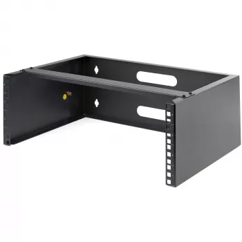 StarTech.com 4U seinakinnitusega võrguriiul - 14 tolli sügav (madal profiil) - 19-tolline jaotuspaneeli kronstein madalate serveri- ja IT-seadmete, võrgukommutaatorite jaoks - 44 naela/20 kg kandevõime, must