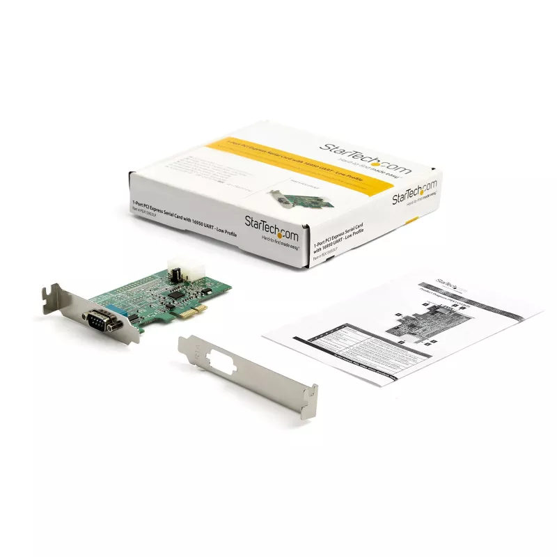 StarTech.com 4-pordiline PCI Express RS232 jadaliidese adapterkaart - PCIe RS232 jadaliidese hostkontrolleri kaart - PCIe RS232 DB9 kaart - 16950 UART - laienduskaart - Windows/Linux