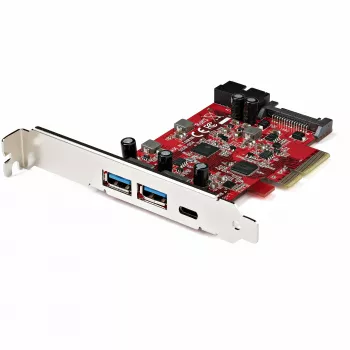StarTech.com 5-pordine USB PCIe kaart – 10 Gbps USB 3.1 Gen 2 PCIe kaart, 1x USB-C ja 2x USB-A – 1x 2-pordine IDC (sisemine 5 Gbps USB päisepikendus) – USB C PCI Express kontrollerkaart