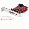 StarTech.com 5-pordine USB PCIe kaart – 10 Gbps USB 3.1 Gen 2 PCIe kaart, 1x USB-C ja 2x USB-A – 1x 2-pordine IDC (sisemine 5 Gbps USB päisepikendus) – USB C PCI Express kontrollerkaart