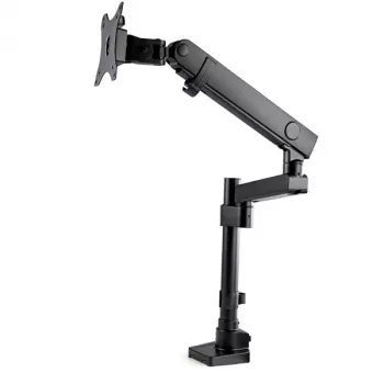 StarTech.com lauale kinnitatav monitorihoidik 2x USB 3.0 pordiga, täisliikuv ühe monitori alus, kuni 34-tollisele (17,6 naela/8 kg) VESA-ekraanile, klamber-/läbiviigukinnitus, mehaaniline vedru