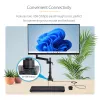 StarTech.com lauale kinnitatav monitorihoidik 2x USB 3.0 pordiga, täisliikuv ühe monitori alus, kuni 34-tollisele (17,6 naela/8 kg) VESA-ekraanile, klamber-/läbiviigukinnitus, mehaaniline vedru