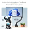 StarTech.com lauale kinnitatav monitori õlg 2 USB 3.0 pordiga, õhuke täisliikuv ühe monitori kinnitus, kuni 34 tolli (17,6 naela/8 kg) VESA ekraan, klambri-/aasakinnitus, mehaaniline vedru