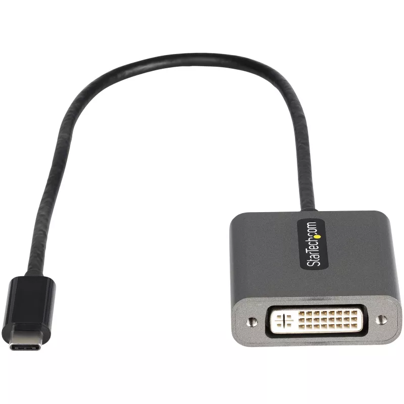 StarTech.com USB-C - DVI-adapter - 1920x1200p USB-C - DVI-D-adapteri dongel - USB USB-C - DVI-ekraan/monitor - videomuundur - Thunderbolt 3-ga ühilduv - 12-tolline pikk lisakaabel - CDP2DVI täiendatud versioon