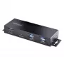 StarTech.com 7-pordiline tööstuslik USB 10 Gbps jaotur toiteadapteriga, metallist, paigaldatav, 5x USB-A ja 2x USB-C allavooluporti, ESD-kaitse, toitega USB-jaotur, TAA