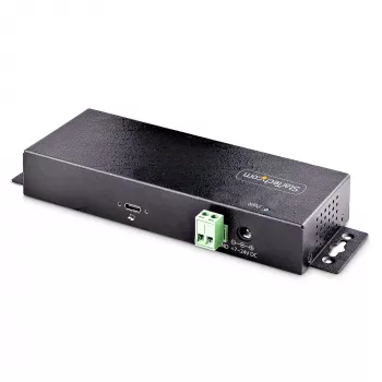 StarTech.com 7-pordiline tööstuslik USB 10 Gbps jaotur toiteadapteriga, metallist, paigaldatav, 5x USB-A ja 2x USB-C allavooluporti, ESD-kaitse, toitega USB-jaotur, TAA