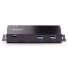 StarTech.com 7-pordiline tööstuslik USB 10 Gbps jaotur toiteadapteriga, metallist, paigaldatav, 5x USB-A ja 2x USB-C allavooluporti, ESD-kaitse, toitega USB-jaotur, TAA