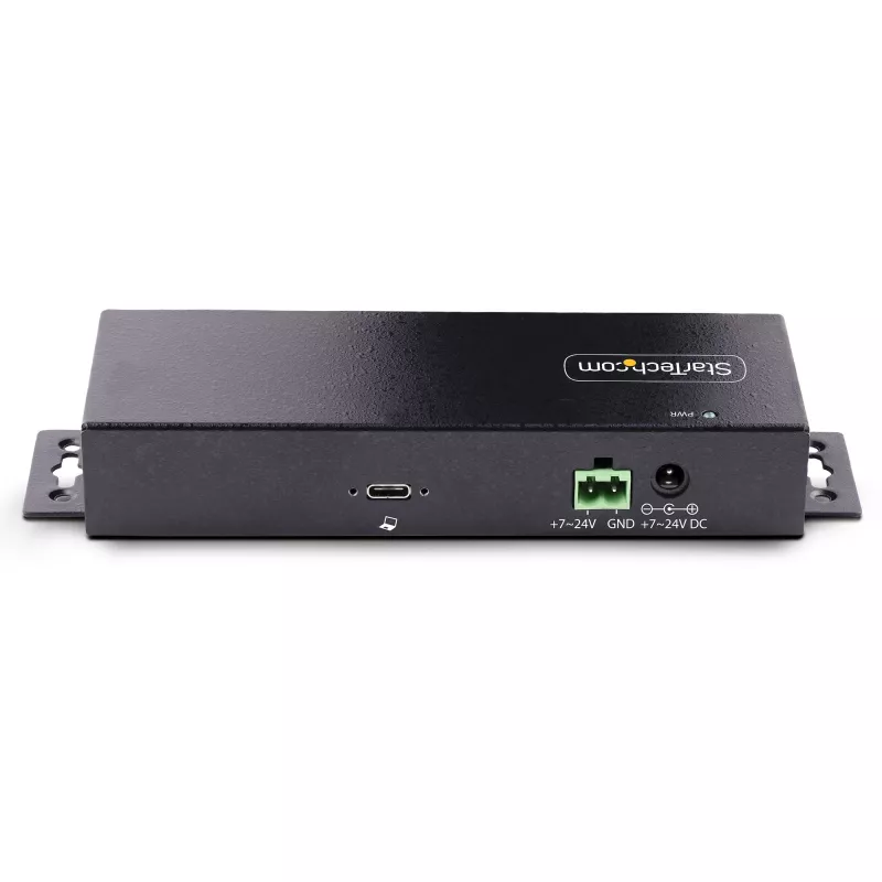 StarTech.com 7-pordiline tööstuslik USB 10 Gbps jaotur toiteadapteriga, metallist, paigaldatav, 5x USB-A ja 2x USB-C allavooluporti, ESD-kaitse, toitega USB-jaotur, TAA