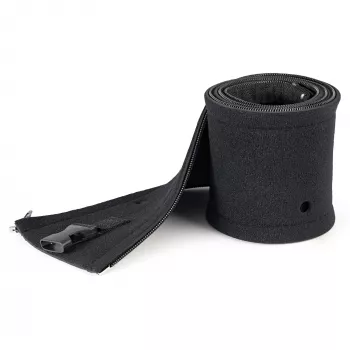 StarTech.com 40-tolline (1m) neopreenist kaablihaldushülss tõmbluku ja pannalaga – 1,2 tolli (3 cm) läbimõõt – arvuti/PC toite/võrgu/AV juhtme kate/haldur – painduv kaablikorraldaja mähis – must
