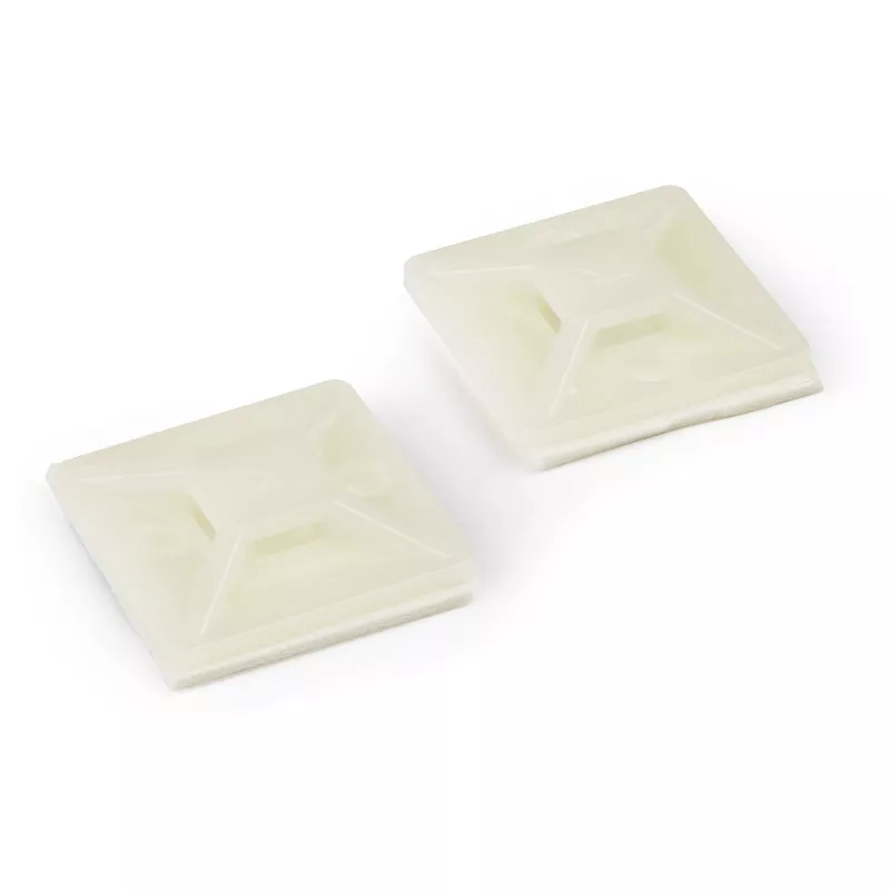 StarTech.com 100-Pack Kaablisidemete Kinnitusdetailid Kleepuvate Alustega kuni 4,6 mm Laiadele Sidemetele - Nailon/Plastik Tõmblukuga Sidemete Kinnitused - Elektri-/Võrgukaabli Mähise Kinnitused / 94V-2 Tule- ja UL-hinnanguga TAA