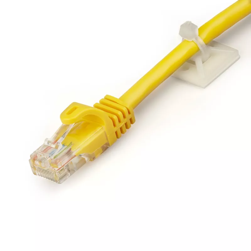 StarTech.com 100-Pack Kaablisidemete Kinnitusdetailid Kleepuvate Alustega kuni 4,6 mm Laiadele Sidemetele - Nailon/Plastik Tõmblukuga Sidemete Kinnitused - Elektri-/Võrgukaabli Mähise Kinnitused / 94V-2 Tule- ja UL-hinnanguga TAA