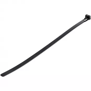 StarTech.com 10 tolli (25 cm) korduvkasutatavad kaablisidemed – 1/4 tolli (7 mm) laiad, 2-1/2 tolli (65 mm) kimbu läbimõõt, 50 naela (22 kg) tõmbetugevus, vabastatavad nailonsidemed, sise-/välistingimustesse, 94V-2/UL loetletud, 100 pakk – must