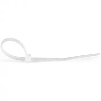 StarTech.com 4-tollised (10cm) kaablisidemed - 1/16 tolli (2mm) laiad, 7/8 tolli (22mm) kimbu läbimõõt, 18 naela (8kg) tõmbetugevus, nailonist iselukustuvad tõmbsidemed kumera otsaga - 94V-2/UL nimekirjas, 1000 pakk - valge