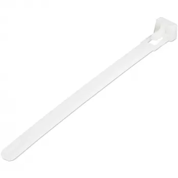 StarTech.com 5 tolli (12 cm) korduskasutatavad kaablisidemed – 1/4 tolli (7 mm) laiad, 1-1/8 tolli (30 mm) kimbu läbimõõt, 50 naela (22 kg) tõmbetugevus, vabastatavad nailonsidemed, sise-/välistingimustesse, 94V-2/UL loetletud, 100 tk pakend – valge
