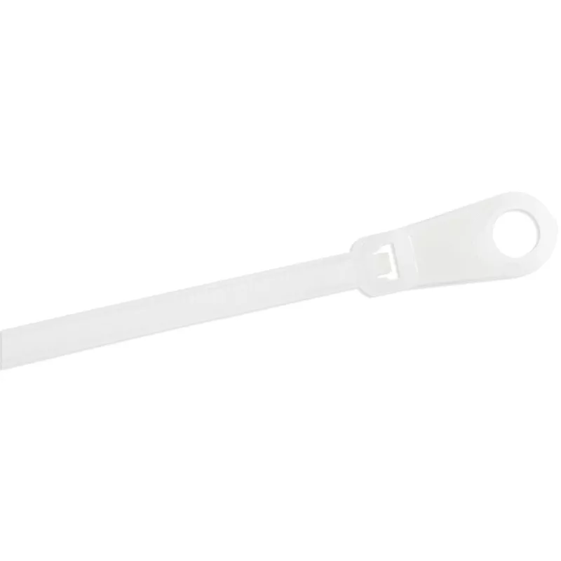 StarTech.com 6-tollised (15 cm) kaablisidemed kinnitusavaga - 1/8 tolli (3 mm) laiad, 1-1/2 tolli (40 mm) kimbu läbimõõt, 40 naela (18 kg) tõmbetugevus, nailon 66 iselukustuvad sidemed kruviauguga, UL loetletud, 100 tk pakend
