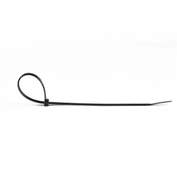 StarTech.com 8-tolline (20cm) kaabliside - 1/8 tolli (4mm) lai, 2-1/8 tolli (55mm) kimbu läbimõõt, 22,7 kg tõmbetugevus, nailonist iselukustuv kaabliside kumera otsaga - 94V-2/UL loetletud, 1000 pakis - Must