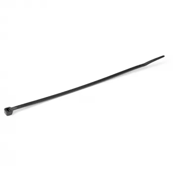 StarTech.com 10 tolli (25 cm) kaablisidemed - 1/8 tolli (4 mm) laiad, 2-5/8 tolli (68 mm) kimbu läbimõõt, 50 naela (22 kg) tõmbetugevus, nailonist iselukustuvad tõmblukuga sidemed kumera otsaga - 94V-2/UL loetletud, 100 tk pakend - Must