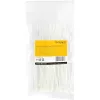StarTech.com 100-Pack 15 cm kaablisidemed - 3,6 mm laiad, 39 mm kimbu läbimõõt, 18 kg tõmbetugevus, nailonist iselukustuvad tõmblukud kumera otsaga, UL loetletud, valge - TAA