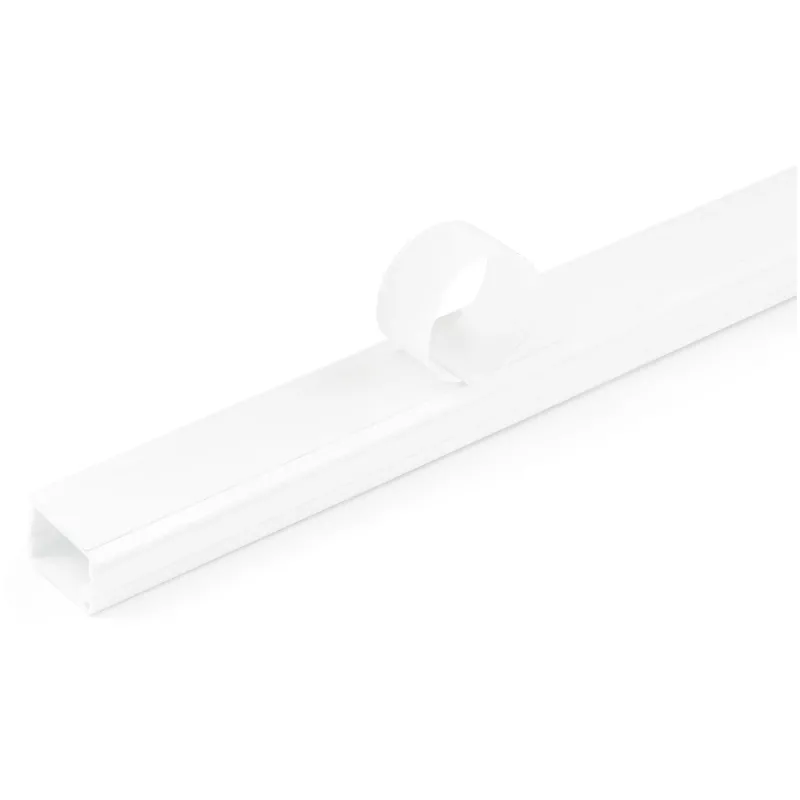 StarTech.com Solid kaabel Management Raceway with Adhesive Tape & Cover, 3/4 inch(19mm)W x 1/2 inch(13mm)H - 6ft(1.8m) length, PVC võrk/Power Cord Hider Kit - Wall Wire Duct System, UL Listed