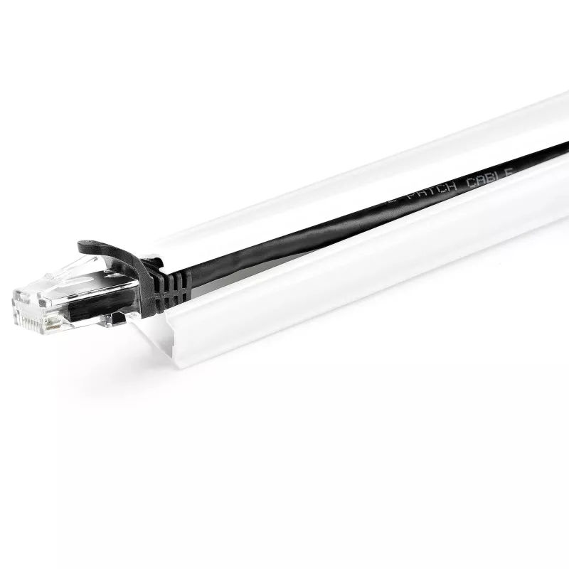 StarTech.com Solid kaabel Management Raceway with Adhesive Tape & Cover, 3/4 inch(19mm)W x 1/2 inch(13mm)H - 6ft(1.8m) length, PVC võrk/Power Cord Hider Kit - Wall Wire Duct System, UL Listed