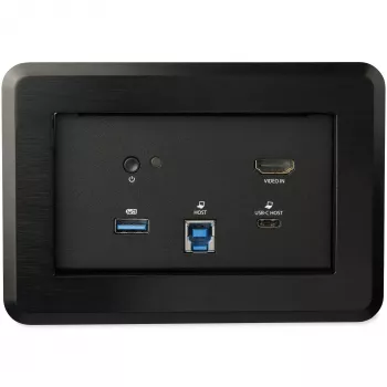 StarTech.com Konverentsiruumi dokkimisjaam – universaalne sülearvuti dokk – 4K HDMI, 60W toiteedastus, USB-jaotur, GbE, heli – laua sisse paigaldatav ühenduvuskarp väikese nõupidamisruumi/koosolekuruumi koostööruumi jaoks