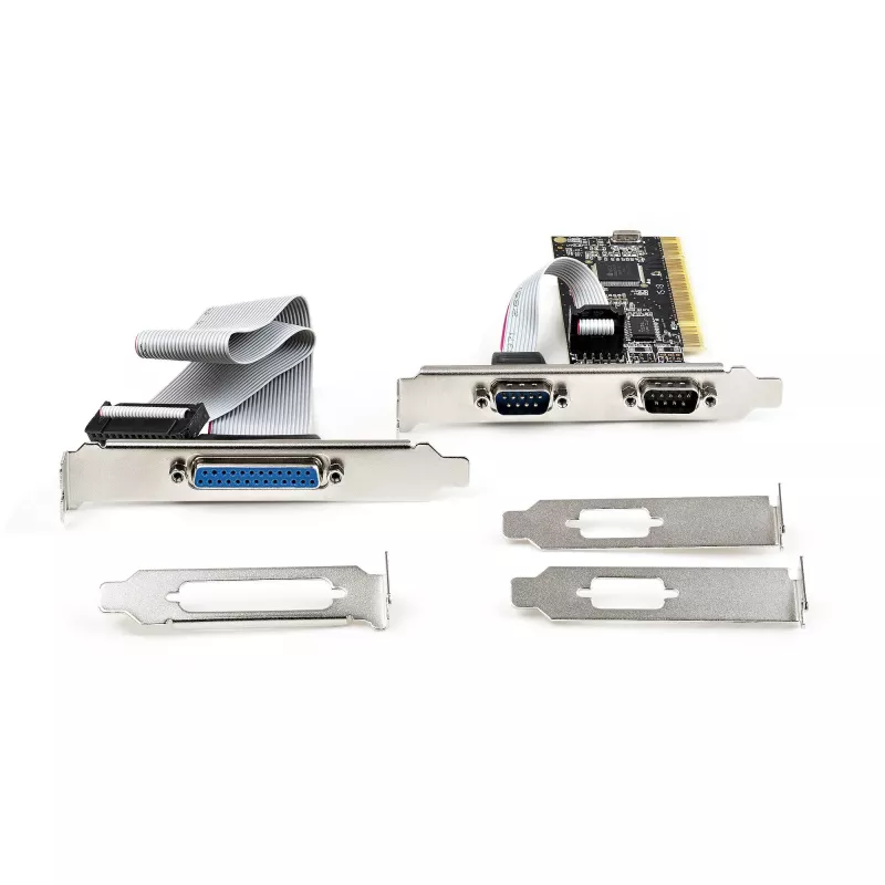 StarTech.com PCI jada- ja paralleelliidese kombokaart kahe RS232 jadapordiga (DB9) ja 1 paralleelse LPT-pordiga (DB25) – PCI komboadapterkaart – PCI laienduskaardi kontroller – PCI printerikaart