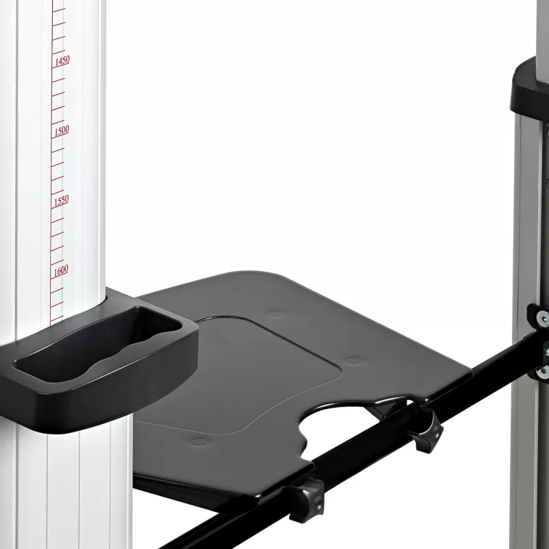 StarTech.com kahe teleri käru 37–60-tollistele VESA-teleritele, igaüks kuni 110 naela/50 kg – reguleeritava kõrgusega telerikinnitus, mobiilne ekraanikäru koos seadmariiulitega – ratastel veerev telerikäru – veerev telerialus