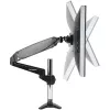 StarTech.com laua monitoorihoidik ühele VESA-ekraanile kuni 32-tollisele või 49-tollisele ülilaiekraanile 8 kg/17,6 naela – täisliigendiga ja kõrgusreguleeritav – C-klamber, läbiviiguga – ühe monitoori hoidik