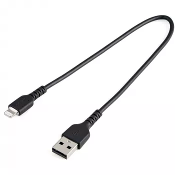 StarTech.com 12tolline (30cm) vastupidav must USB-A kuni Lightning kaabel - tugev vastupidav aramiidkiust USB tüüp A kuni Lightning laadija/sünkroniseerimise toitejuhe - Apple MFi sertifitseeritud iPad/iPhone 12