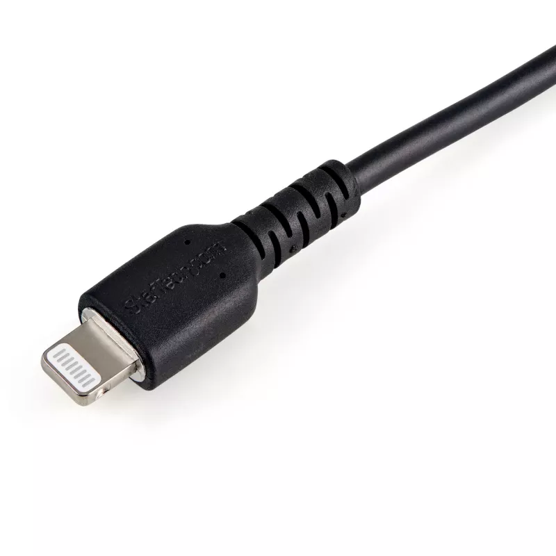 StarTech.com 12tolline (30cm) vastupidav must USB-A kuni Lightning kaabel - tugev vastupidav aramiidkiust USB tüüp A kuni Lightning laadija/sünkroniseerimise toitejuhe - Apple MFi sertifitseeritud iPad/iPhone 12