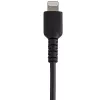 StarTech.com 12tolline (30cm) vastupidav must USB-A kuni Lightning kaabel - tugev vastupidav aramiidkiust USB tüüp A kuni Lightning laadija/sünkroniseerimise toitejuhe - Apple MFi sertifitseeritud iPad/iPhone 12