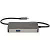 StarTech.com USB-C mitmeport-adapter – USB-C > 4K 30 Hz HDMI või 1080p VGA – USB-C tüüpi minidokk 100 W läbisöötava toiteedastusega, 3-pordine USB-jaotur 5 Gbit/s, GbE – 12″ (30 cm) kinnitatud kaabel