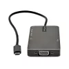 StarTech.com USB-C mitmeport-adapter – USB-C > 4K 30 Hz HDMI või 1080p VGA – USB-C tüüpi minidokk 100 W läbisöötava toiteedastusega, 3-pordine USB-jaotur 5 Gbit/s, GbE – 12″ (30 cm) kinnitatud kaabel