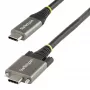 StarTech.com 50 cm küljelukustuv USB-C-kaabel 10 Gbit/s – USB 3.1/3.2 Gen 2 USB-C-kaabel – 100 W (5 A) toiteedastusega laadimine, DP Alt Mode – kahe kruvilukuga – USB-C-juhe laadimiseks/sünkroonimiseks