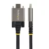 StarTech.com 50 cm küljelukustuv USB-C-kaabel 10 Gbit/s – USB 3.1/3.2 Gen 2 USB-C-kaabel – 100 W (5 A) toiteedastusega laadimine, DP Alt Mode – kahe kruvilukuga – USB-C-juhe laadimiseks/sünkroonimiseks