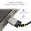 StarTech.com 50 cm küljelukustuv USB-C-kaabel 10 Gbit/s – USB 3.1/3.2 Gen 2 USB-C-kaabel – 100 W (5 A) toiteedastusega laadimine, DP Alt Mode – kahe kruvilukuga – USB-C-juhe laadimiseks/sünkroonimiseks