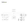 StarTech.com 50 cm küljelukustuv USB-C-kaabel 10 Gbit/s – USB 3.1/3.2 Gen 2 USB-C-kaabel – 100 W (5 A) toiteedastusega laadimine, DP Alt Mode – kahe kruvilukuga – USB-C-juhe laadimiseks/sünkroonimiseks