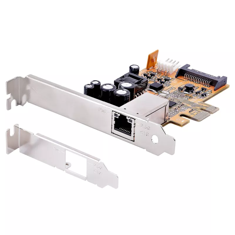 StarTech.com 1 pordiga 2,5 Gbps PoE võrgukaart, PCIe Etherneti kaart RJ45-ga, 30 W 802.3at PoE NIC lauaarvutitele/serveritele, võrgu PoE LAN adapter madala profiiliga kronsteiniga, NBaseT, Windows/Linux