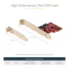 StarTech.com SATA PCIe-kaart - 2 pordiga PCIe SATA-laienduskaart - 6Gbps - täis-/madalprofiil - PCI Express SATA-adapter/kontroller - ASM1062R SATA RAID - PCIe-SATA-muundur