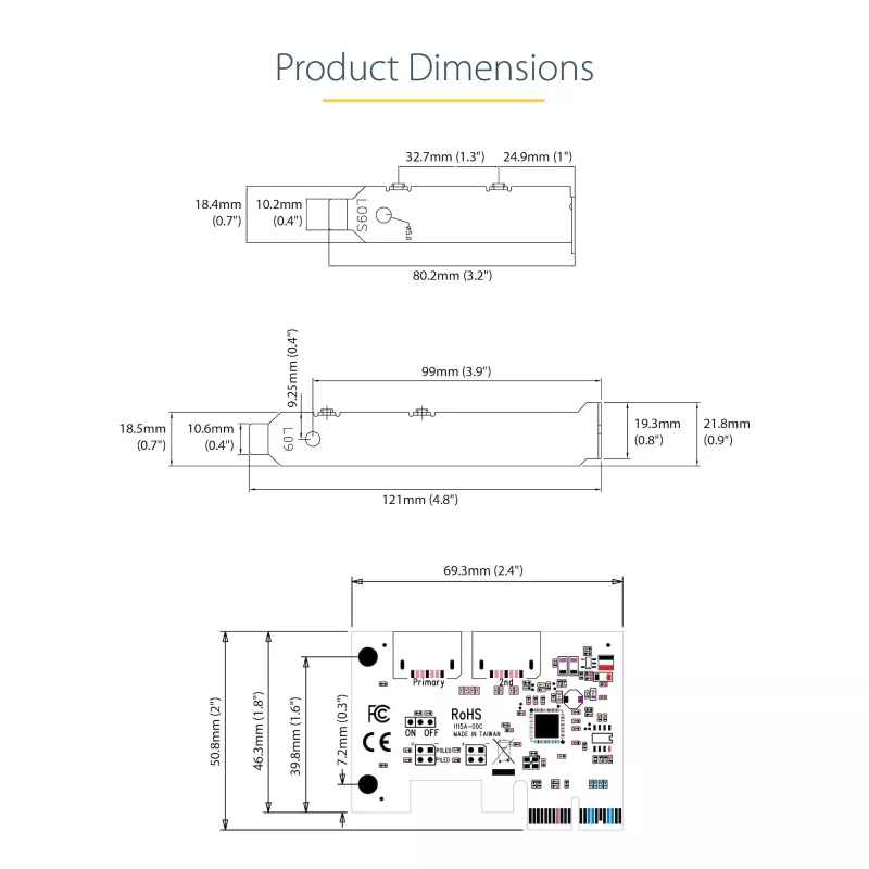 StarTech.com SATA PCIe-kaart - 2 pordiga PCIe SATA-laienduskaart - 6Gbps - täis-/madalprofiil - PCI Express SATA-adapter/kontroller - ASM1062R SATA RAID - PCIe-SATA-muundur