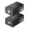StarTech.com 150m (492ft) USB 2.0 pikendaja üle Cat5e/Cat6 Etherneti kaabli, välise toitega USB pikendaja RJ45/võrgukaabli kaudu, USB üle Etherneti kaabli pikendaja/adapter